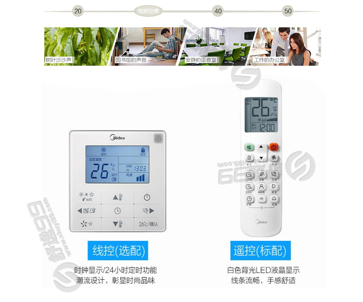 美的（Midea）一拖六變頻 多聯(lián)風管機空調(diào) 7匹